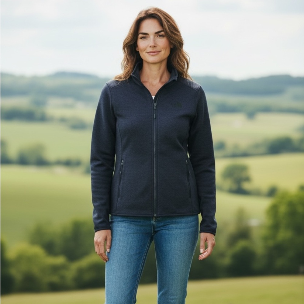 North Face Women's long sleeve Navy Jacket. Size L.